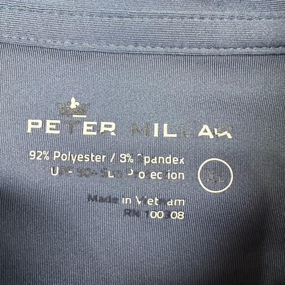 Peter Millar Shirt Women Extra Large Blue Polo Short Sleeve Golf Stretch UPF 50+ - Picture 8 of 13